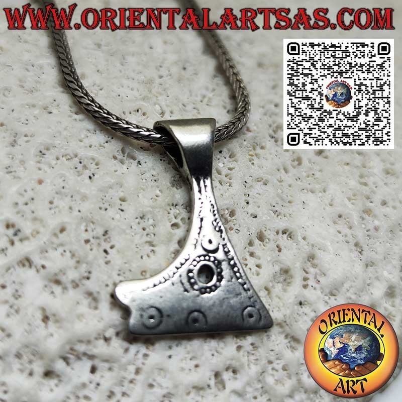 Anhänger aus 925er Silber in Form einer Axt aus dem Wikinger-Krieger-Amulett