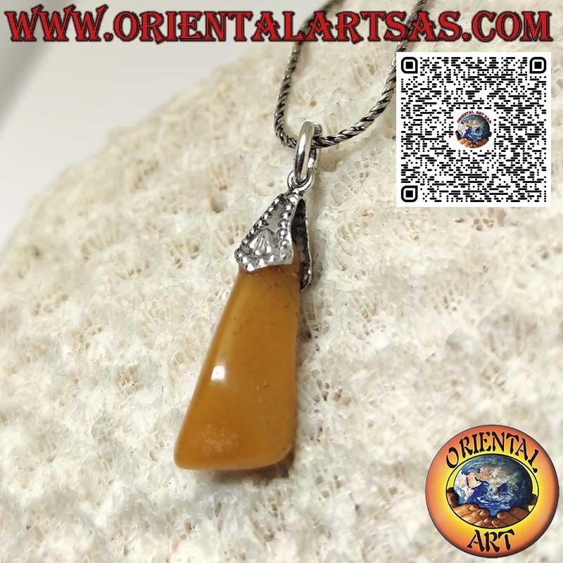 Colgante Ámbar Báltico Natural Pulido | Plata 925