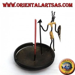 Ashtray, burning iron incense: the warrior