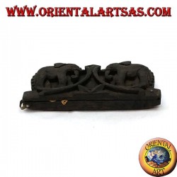 Ancient small scale with hand-inlaid wooden case