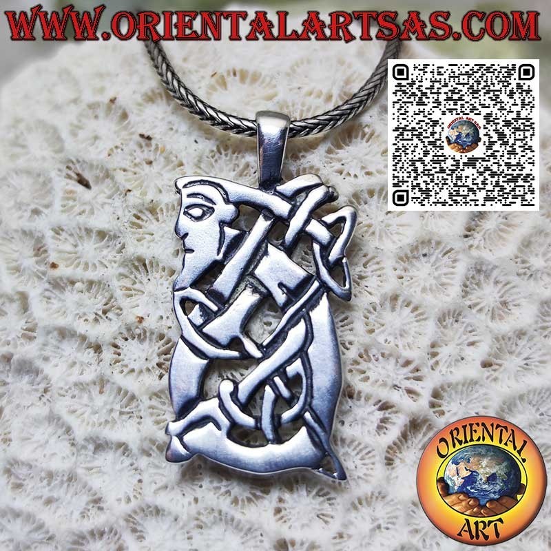 Odin Viking Knot Silver Pendant Amulet