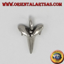 diente de tiburón colgante de plata