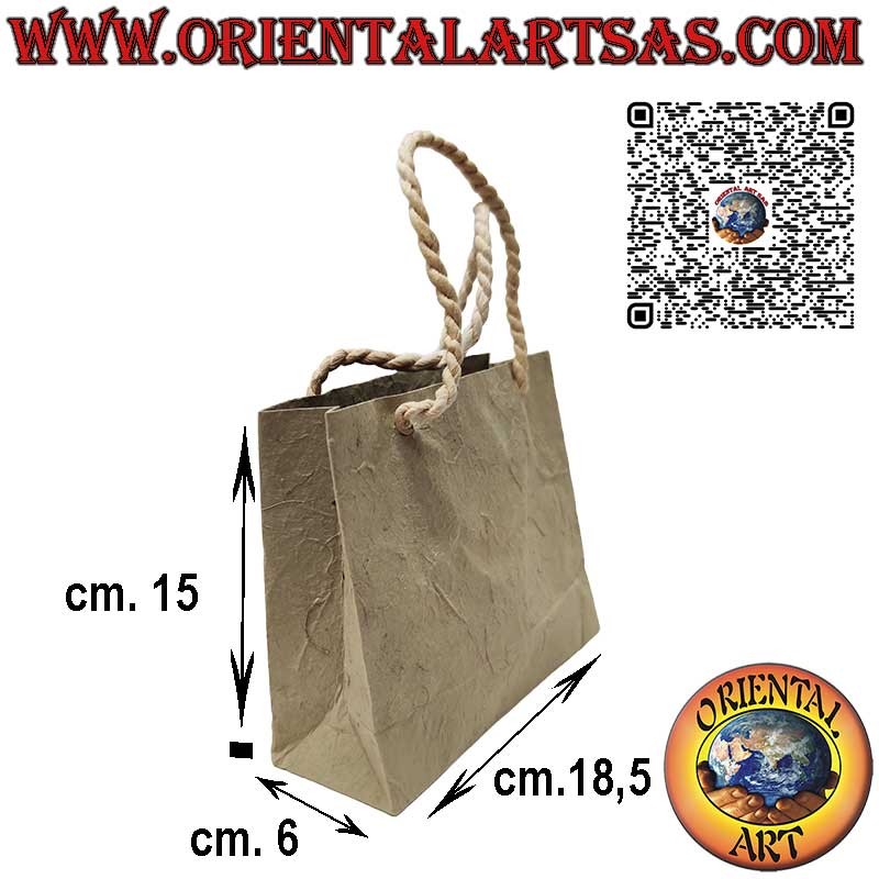 Busta in carta di gelso e con fibra di cocco realizzata a mano (piccola)