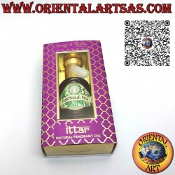 Patchouli noir Ayurvedic essential oil perfume in glass bottle