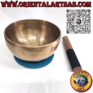 Campana tibetana "Nadayaga" con batacchio fatta a mano, 18 cm Ø, 880 g, "Fa", 230 Hz