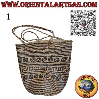 Sac en rotin tissé à la main par les Dayak de Bornéo Kalimantan