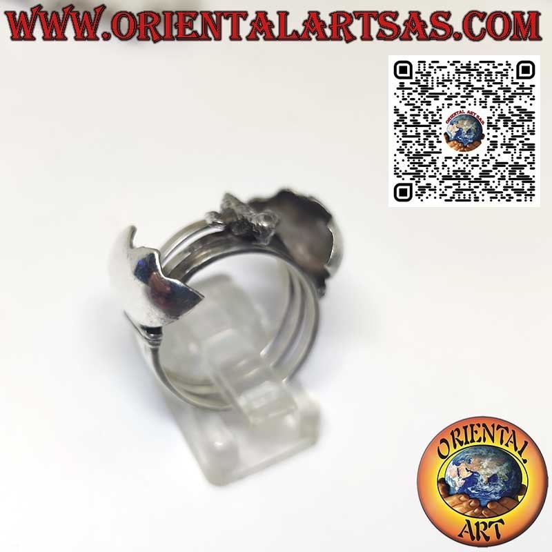 Anello in argento uovo apribile con pulcino