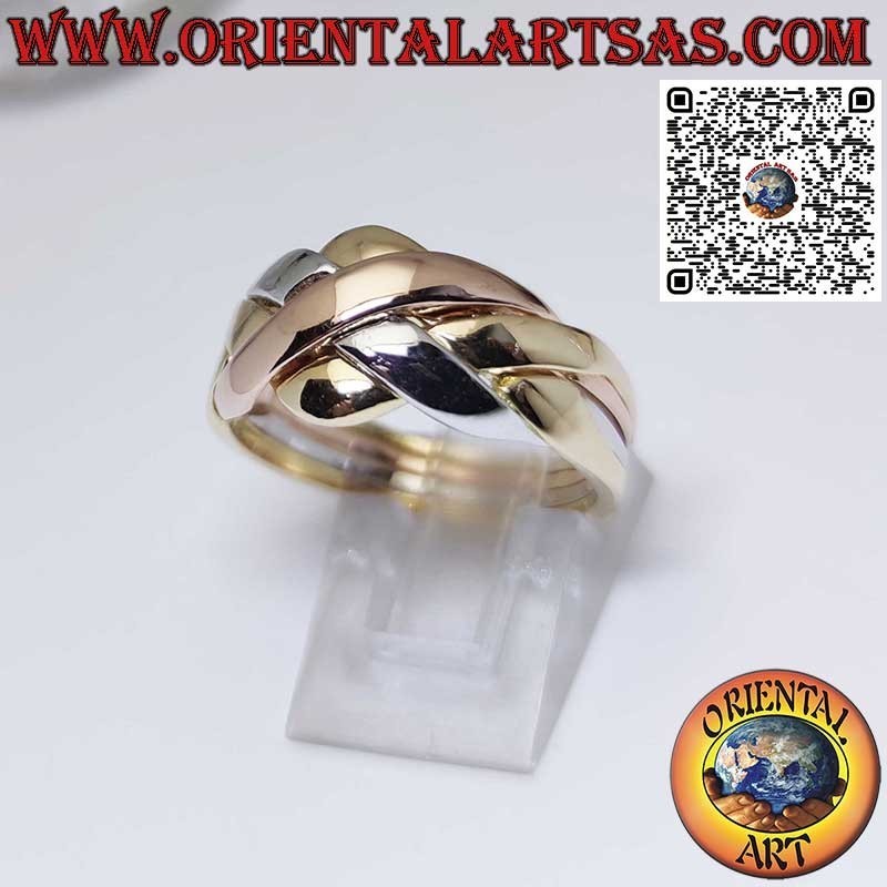 Alliance turque en or jaune, rose et blanc 18 carats