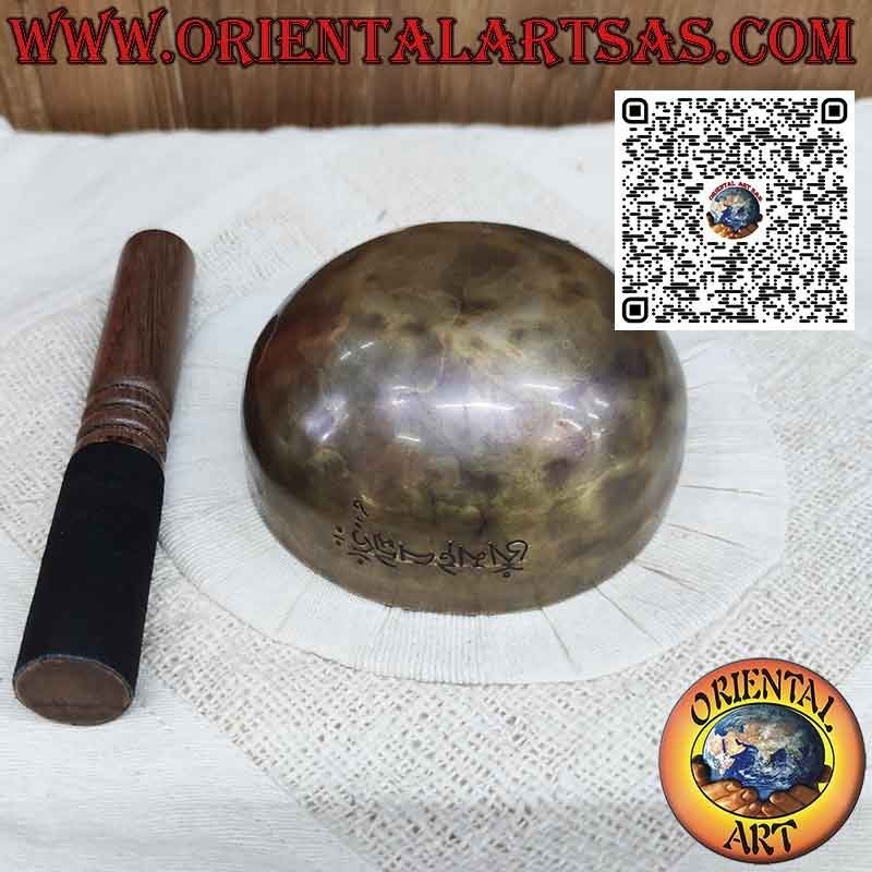 Tibetan Bell Full Moon Handmade, 14 cm Ø, 410gr., "La", 440 Hz