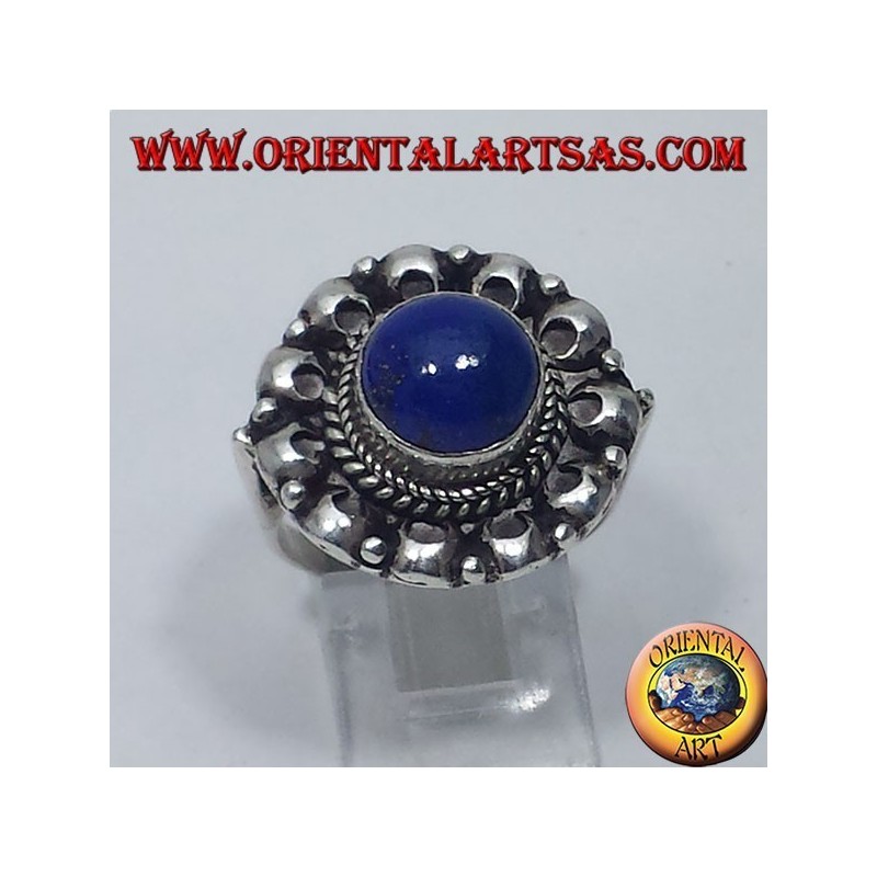 Silberring mit Lapislazuli Runde