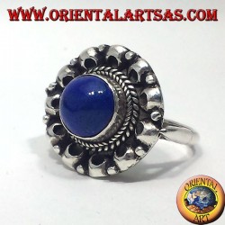 Silberring mit Lapislazuli Runde