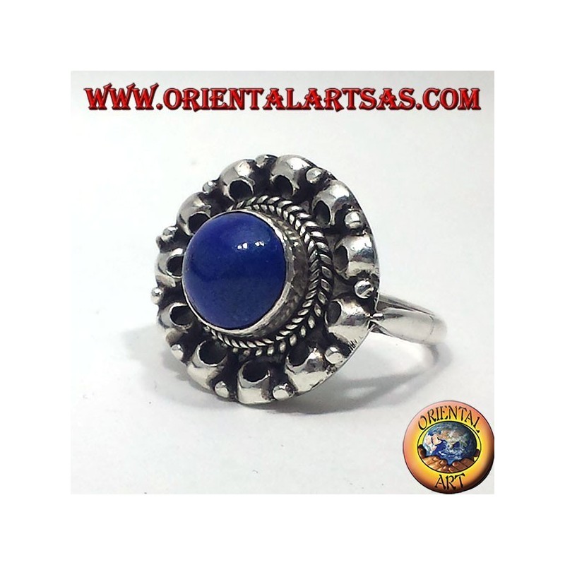 Silberring mit Lapislazuli Runde