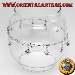 Silver ankle, with 5 stars and 7 bells