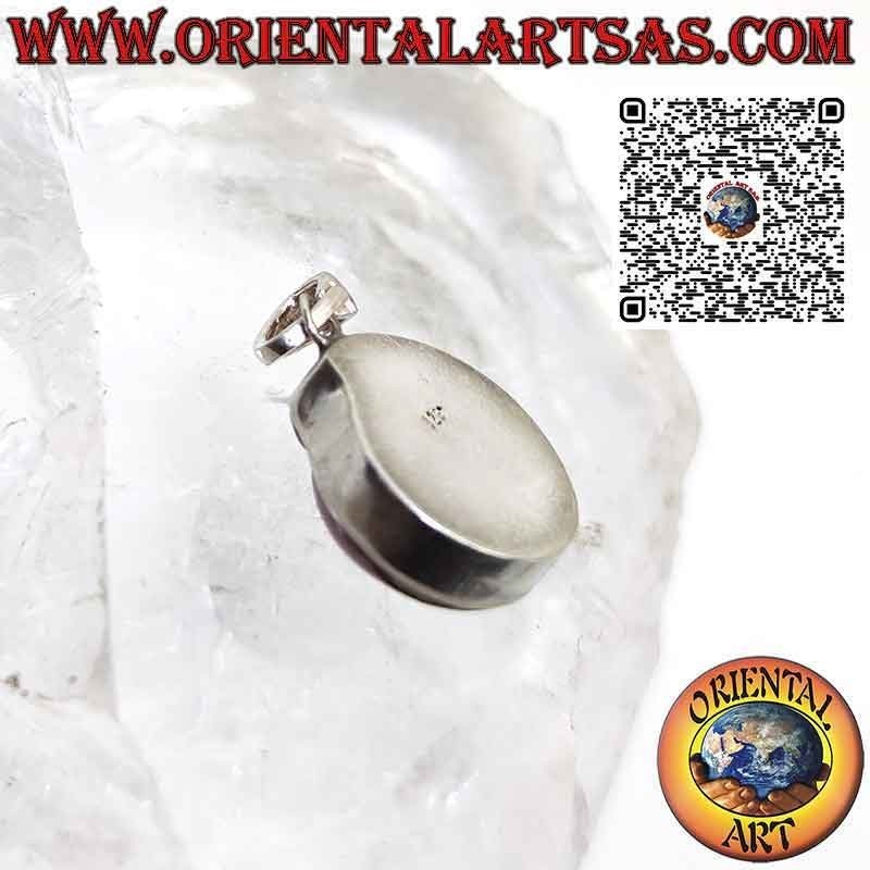 Colgante de plata con nautilus astrea rosa en engaste liso