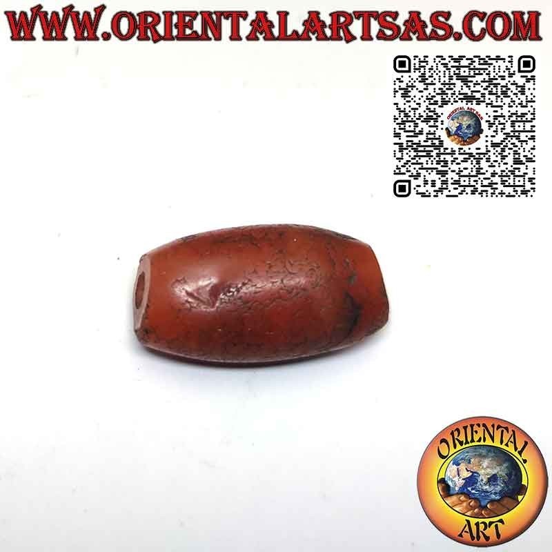 Ciondolo Tibetano Antico in Corniola Naturale Traforata | Oriental Art