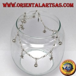 Silver ankle, with 5 stars and 7 bells