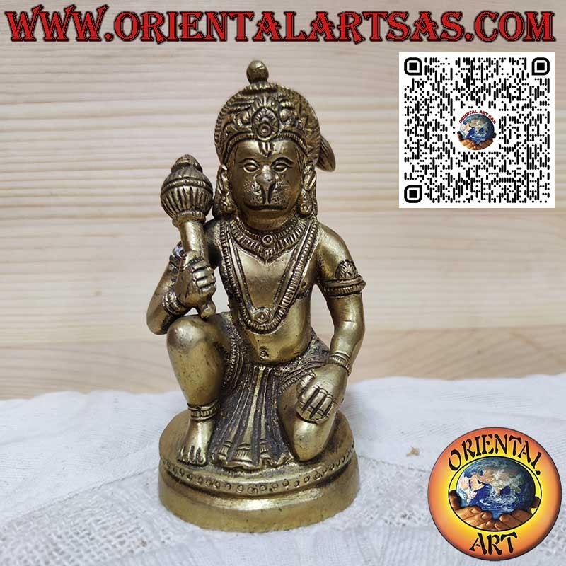 Messingskulptur von Hanuman, Symbol der Stärke und des Schutzes