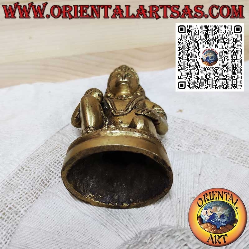 Scultura in ottone di Hanuman, simbolo di forza e protezione