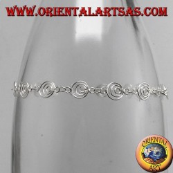 Tobilleras de plata, con pequeños círculos