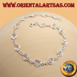 Cavigliere in argento, con cerchietti