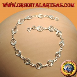 Bracelets de cheville en argent, avec de petits cercles