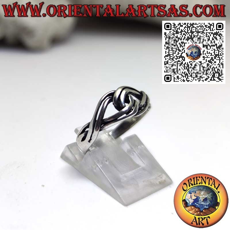 Solid 925 silver ring Celtic knot of love
