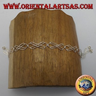 Silver anklet with Celtic knot