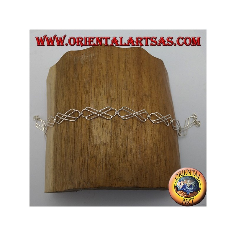 Argent Anklet, avec noeud celtique