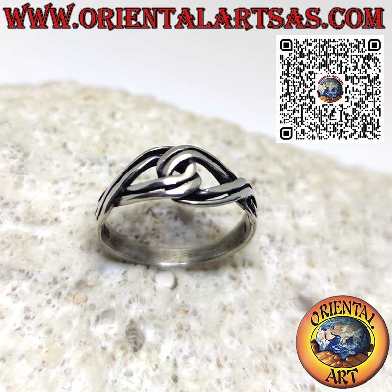 Anillo de plata maciza 925 nudo celta del amor