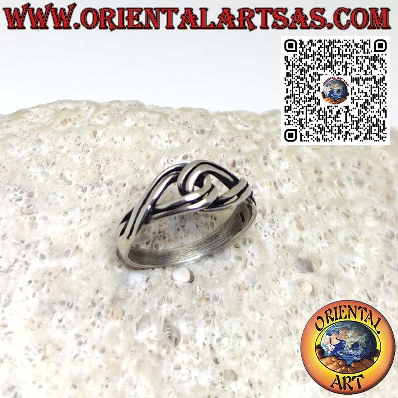 Anillo de plata maciza 925 nudo celta del amor