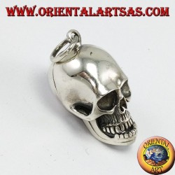 Silver pendant Skull with movable mandible and skull open