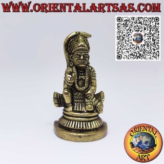 Escultura de latón de Hanuman, símbolo de fuerza y ​​protección. de 6 centímetros.