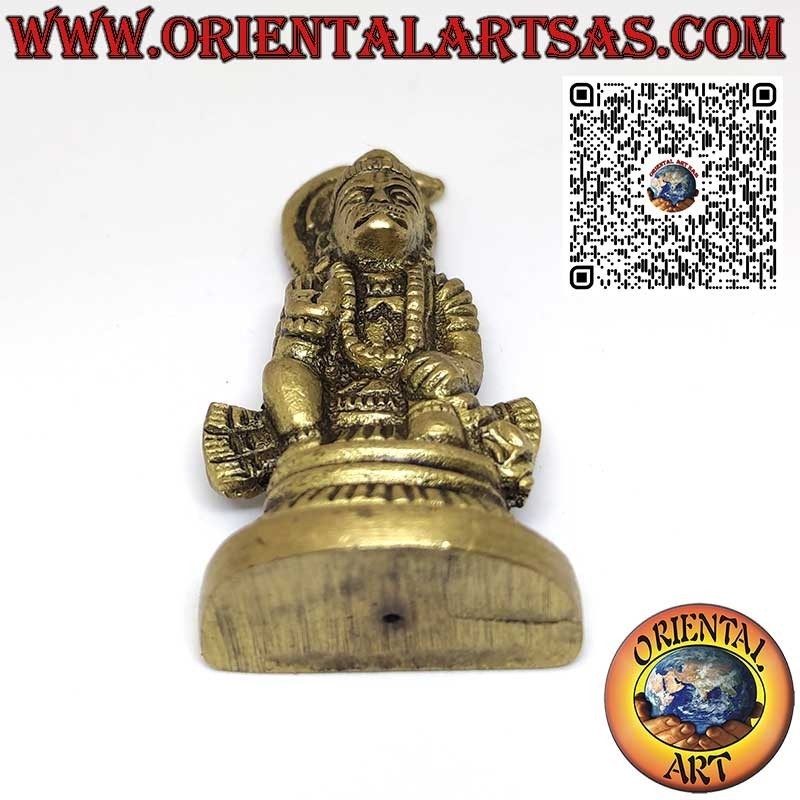 Brass sculpture of Hanuman, symbol of strength and protection. 6 cm.