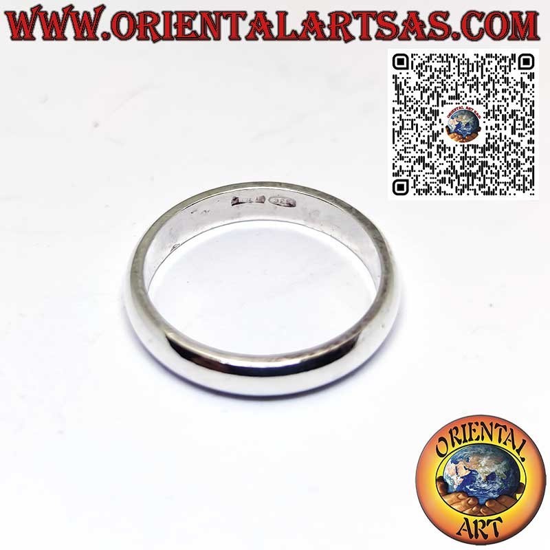 Anillo de plata hipoalergénico de 4 mm con banda simple