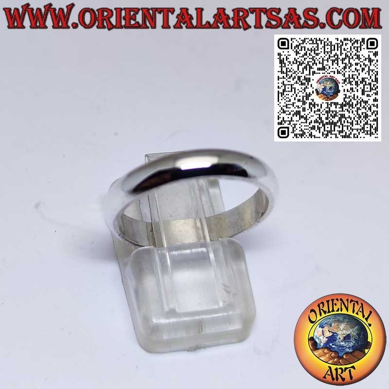 Anillo de plata hipoalergénico de 4 mm con banda simple