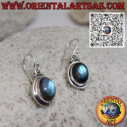 Orecchini in argento con labradorite