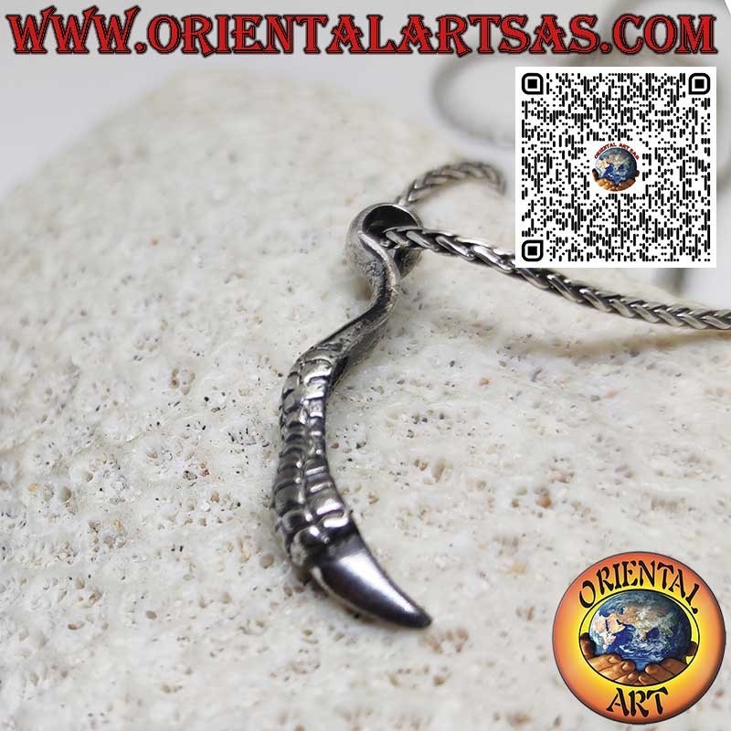 Pendentif en argent fait main en forme de griffe d'aigle royal