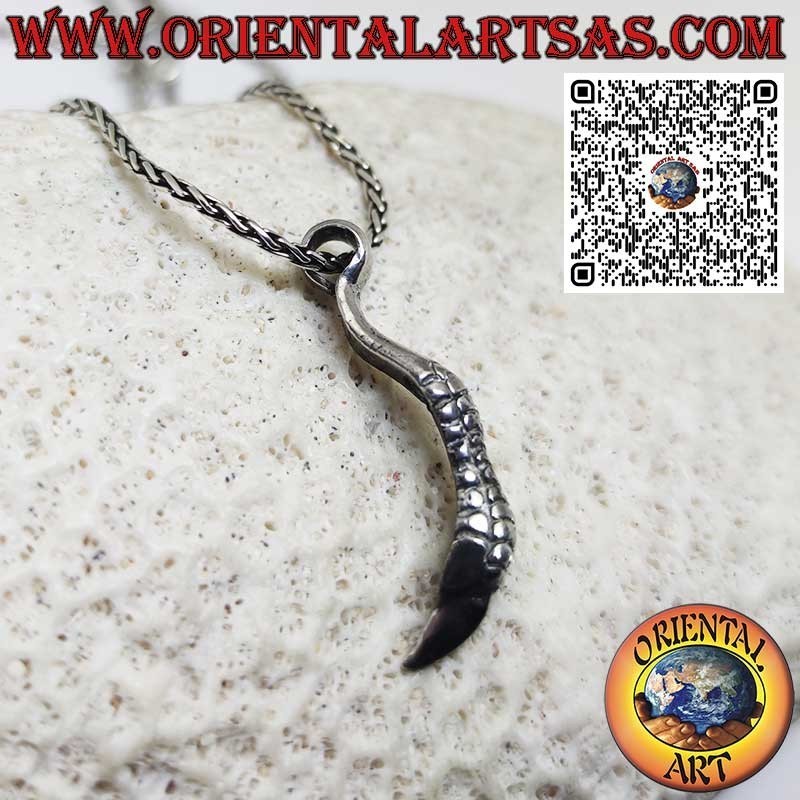 Pendentif en argent fait main en forme de griffe d'aigle royal