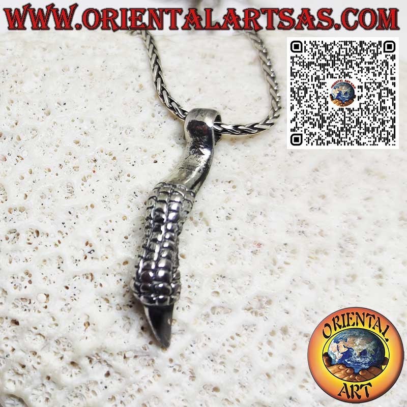 Pendentif en argent fait main en forme de griffe d'aigle royal
