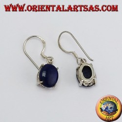 Silber Ohrringe mit Lapislazuli Oval