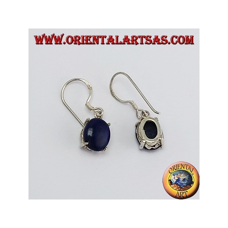 Pendientes de plata con lapislázuli Oval