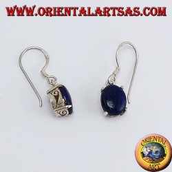 Pendientes de plata con lapislázuli Oval