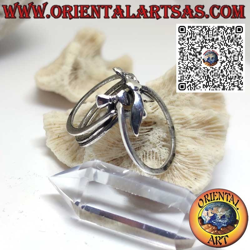 Anillo de fe turca de cuatro hilos en plata maciza 925