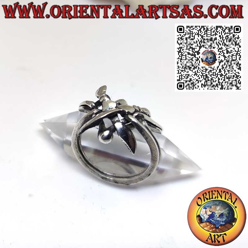 Anillo de fe turca de cuatro hilos en plata maciza 925
