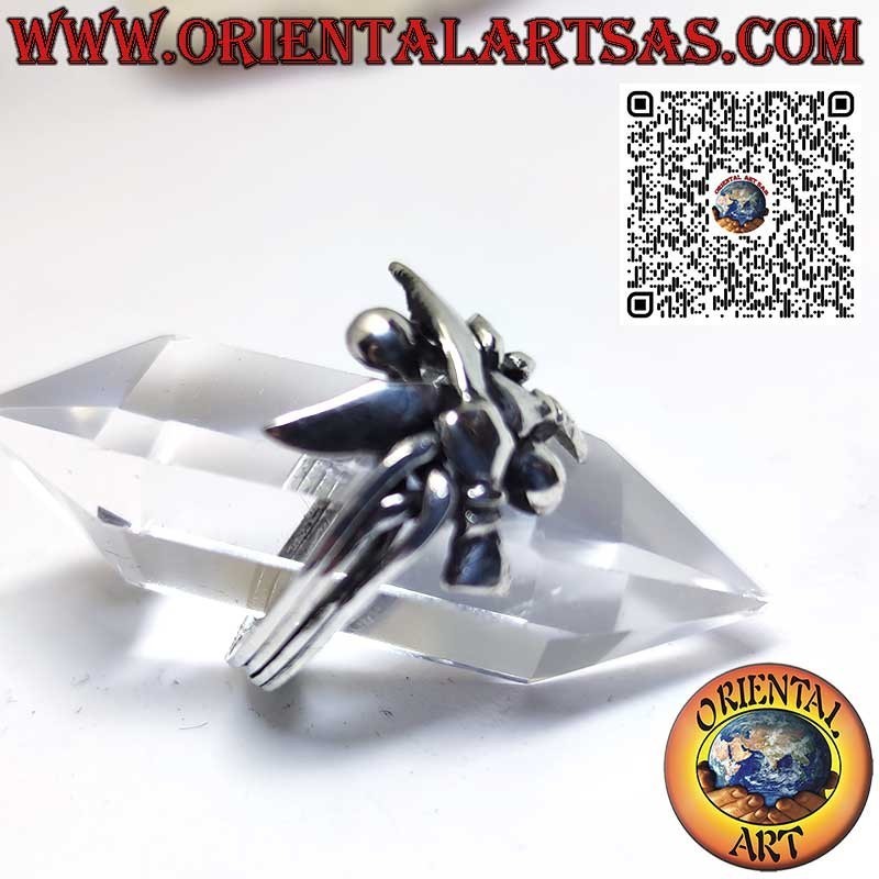 Anillo de fe turca de cuatro hilos en plata maciza 925
