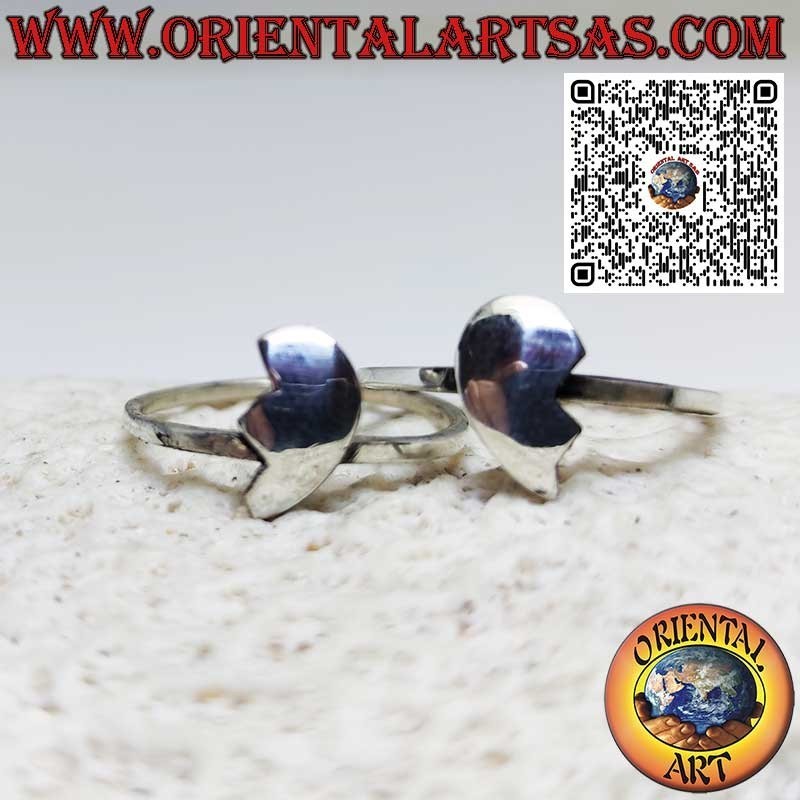 925 ‰ hypoallergenic silver ring, heart divisible on two rings