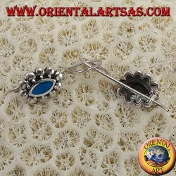 Silber Ohrringe mit Türkis Paste Shuttle