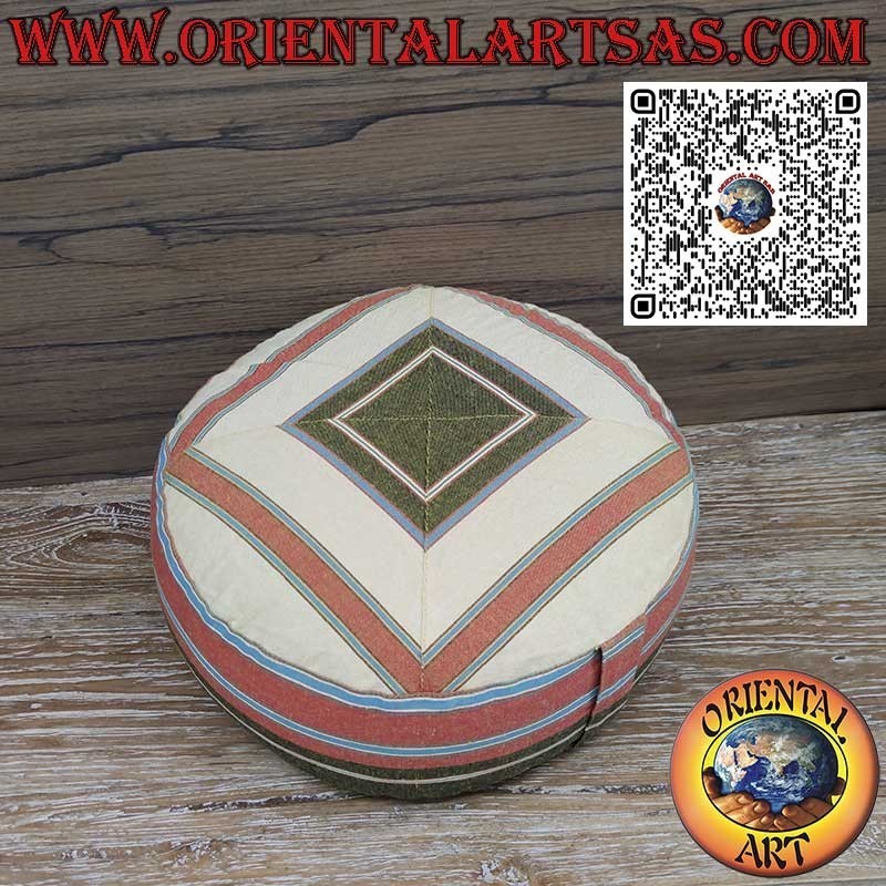 Meditation Cushion in Cotton with 100% Natural Buckwheat Husk