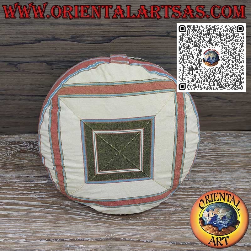 Meditation Cushion in Cotton with 100% Natural Buckwheat Husk