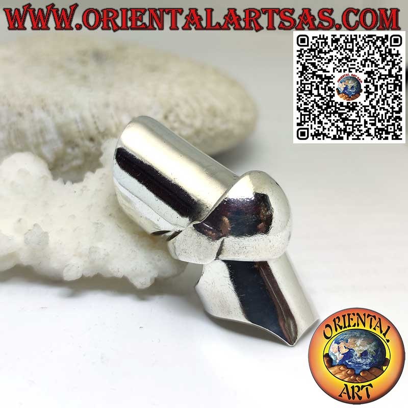 Anello Armatura medievale in solido argento, mobile semplice e robusto